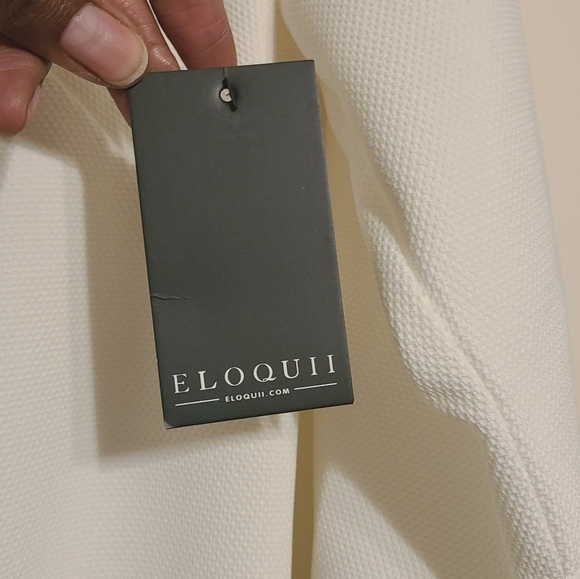 Eloquii | Classic White Sheath Dress with 3/4 Length Sleeves (Size 14) - Picture 7 of 14
